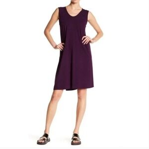 NWT Eileen Fisher Viscose Jersey Sleeveless Dress Eggplant size XL